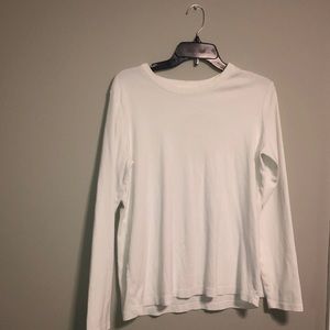 Land’s End Plain White Long Sleeve Shirt
